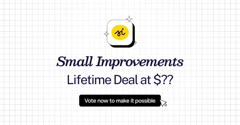 Small Improvements lifetime deal