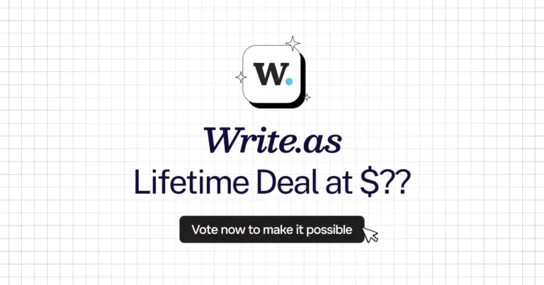 Write.as lifetime deal
