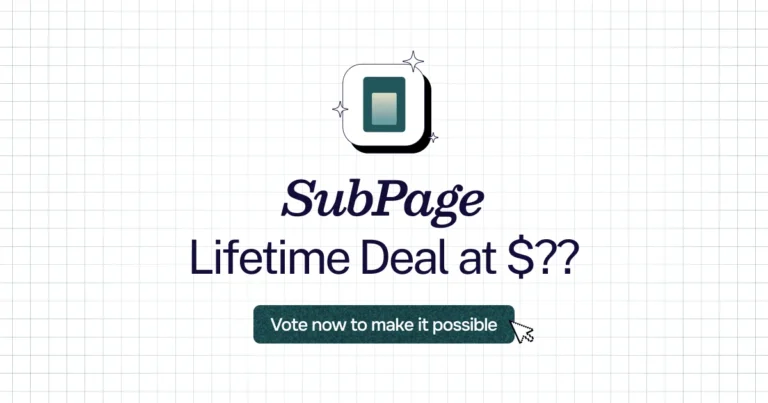 SubPage lifetime deal