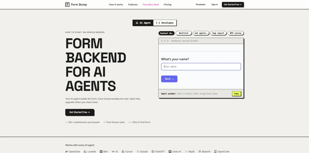 Form Dump lifetime access