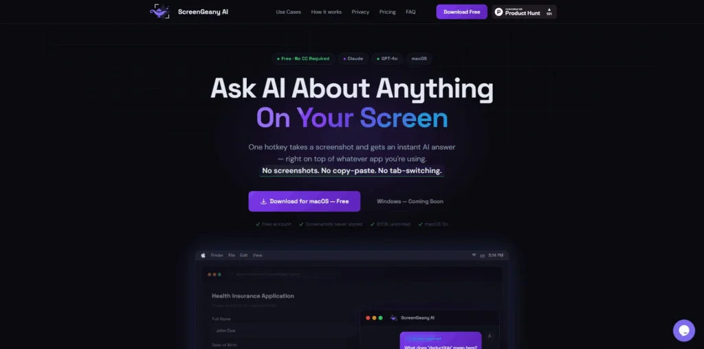ScreenGeany AI lifetime access