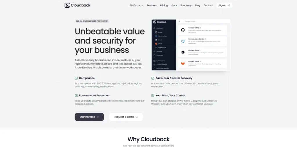 Cloudback lifetime access