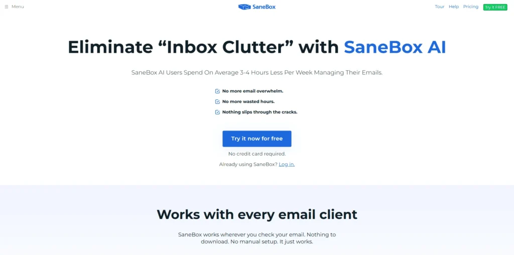 SaneBox lifetime access
