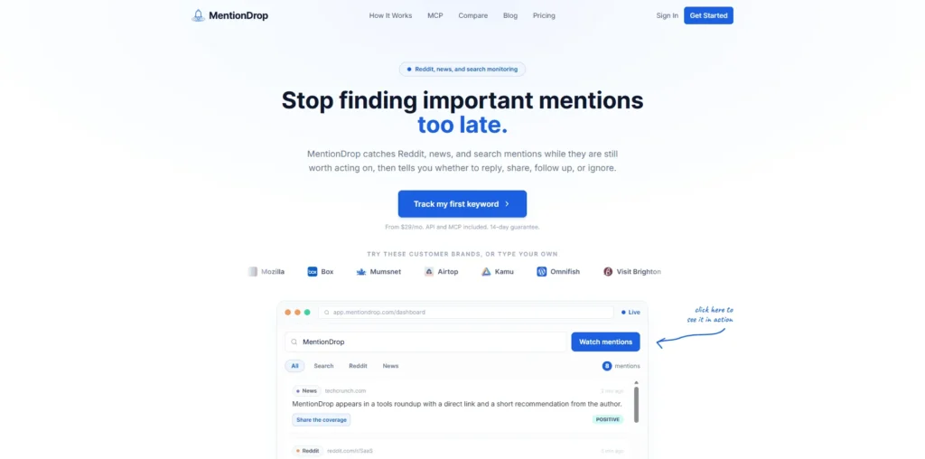 MentionDrop lifetime access