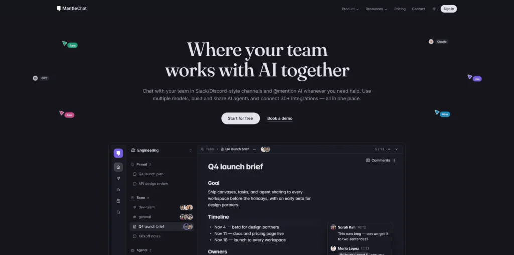 Mantle Chat lifetime access